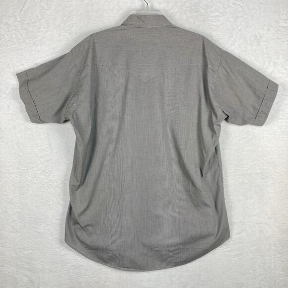 VTG Flying R Ranchwear Mens XL 18-35 Black White Pearl Snap Western Cowboy Shirt - Picture 4 of 8